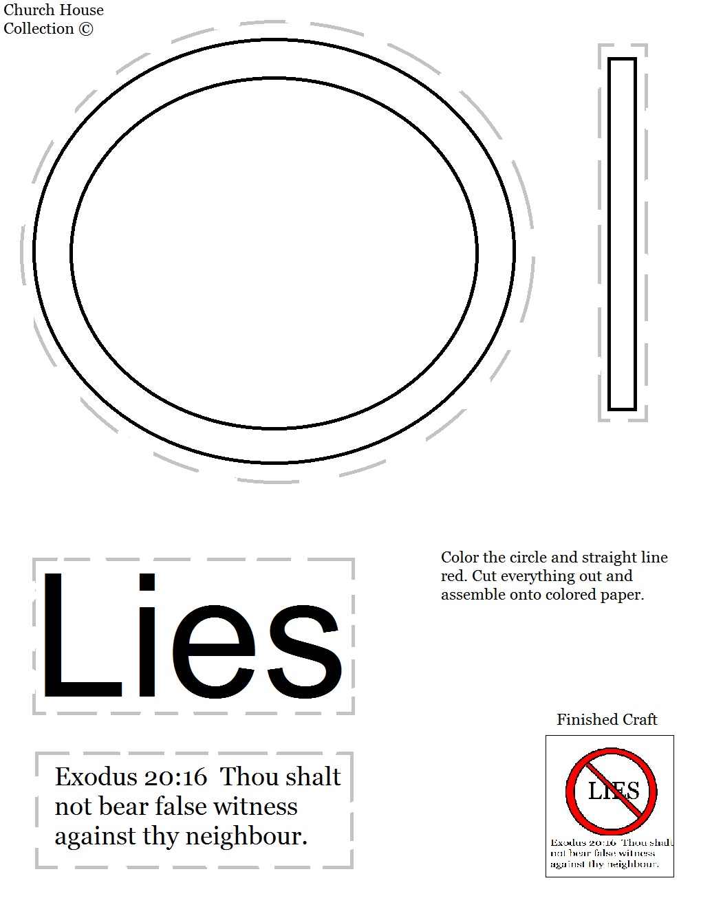 Thou Shalt Not Lie Craft For Ten Commandments